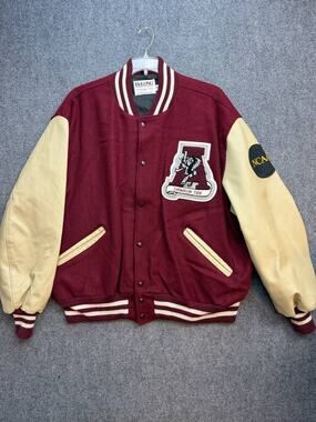 Vintage 1992 DeLong Alabama Crimson Tide Big Al Varsity Jacket Men's 2XL